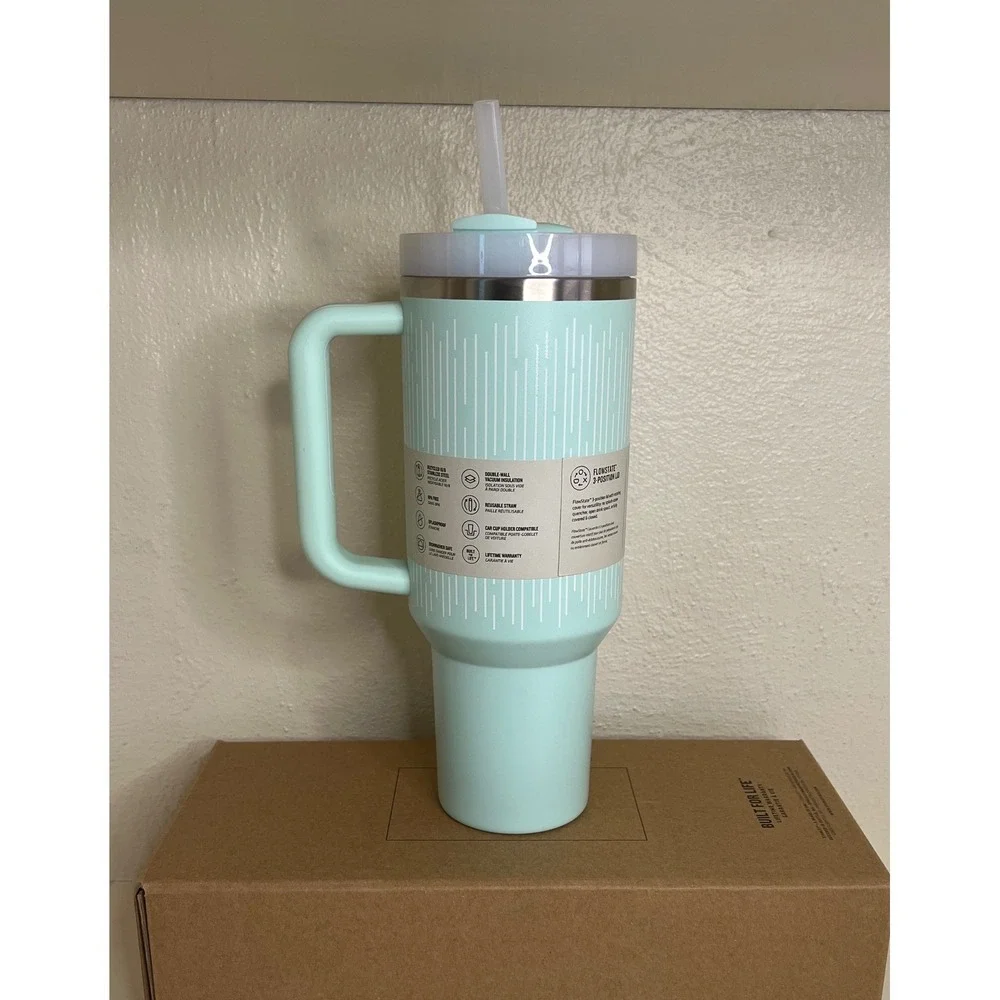 Stanley Quencher H2.0 Tumbler 40oz Soft Rain Mist NEW 10-10824-513 FlowState Lid - Picture 2 of 6
